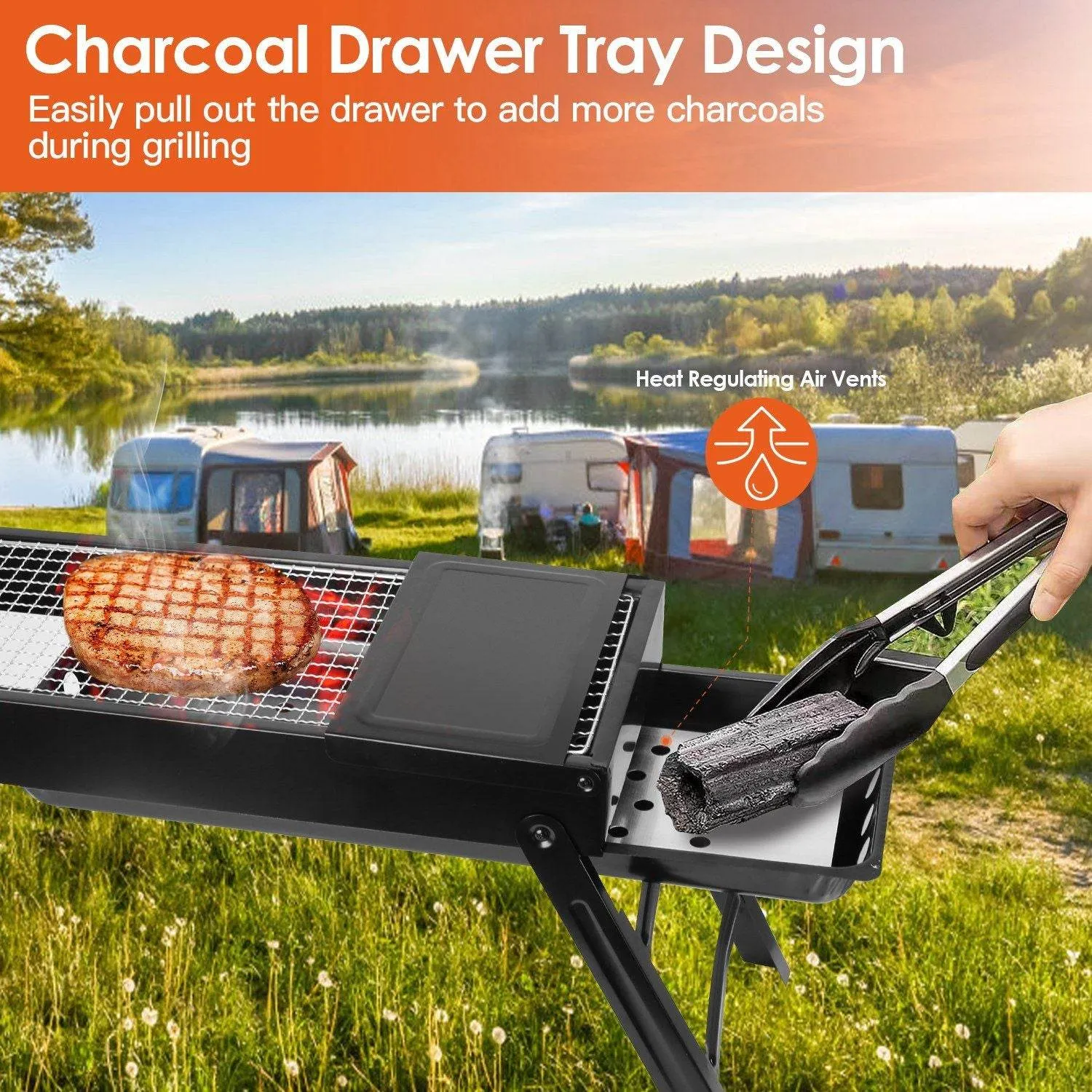 Must-have item Grill Stainless Exclusive event Steel Charcoal Folding