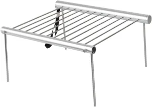 MYCENSE Folding Campfire Grill Camping Grill,Portable,Camping Pot Bracket Holder,Grate Camp Fire Cooking Rack for Picnics Adventures