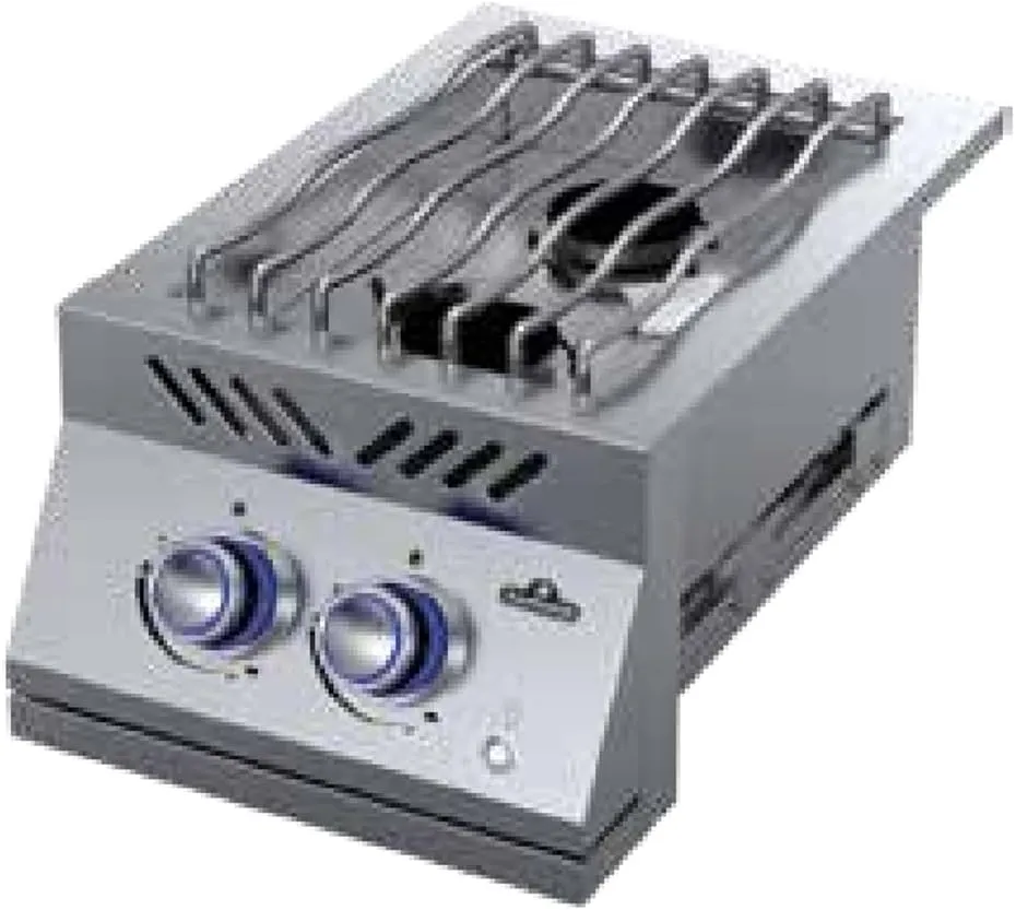 Napoleon Built-In Component - BIB12RTPSS - Dual Drop-In Range Style Burner, BBQ Grill, Marine Grade Stainless Steel, Propane Gas, 12-inch Burner, JETFIRE™ Ignition, Easy To Light, Ergonomic Knob, Backlit Knob