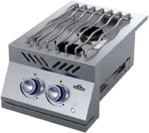 Napoleon Built-In Component - BIB12RTPSS - Dual Drop-In Range Style Burner, BBQ Grill, Marine Grade Stainless Steel, Propane Gas, 12-inch Burner, JETFIRE™ Ignition, Easy To Light, Ergonomic Knob, Backlit Knob