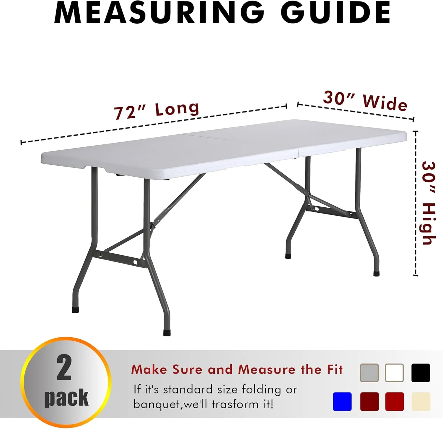 Nasitos 2 Pack Green 6ft Table Cloth Fitted-Open Back Folding Table Cover Washable Fabric and Wrinkle Resistant Table Cloth for Trade Show, Book Fair, Career Fair, Convention, Events