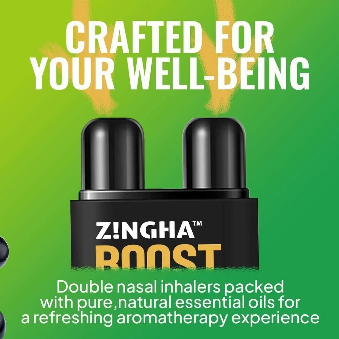 Natural Aromatherapy Nasal Stick – Boost Focus & Enhance Breathing | Portable Sinus Relief & Relaxation Nasal Inhaler Stick | Intake Breathing Essential Oil Blend for Stress and Congestion