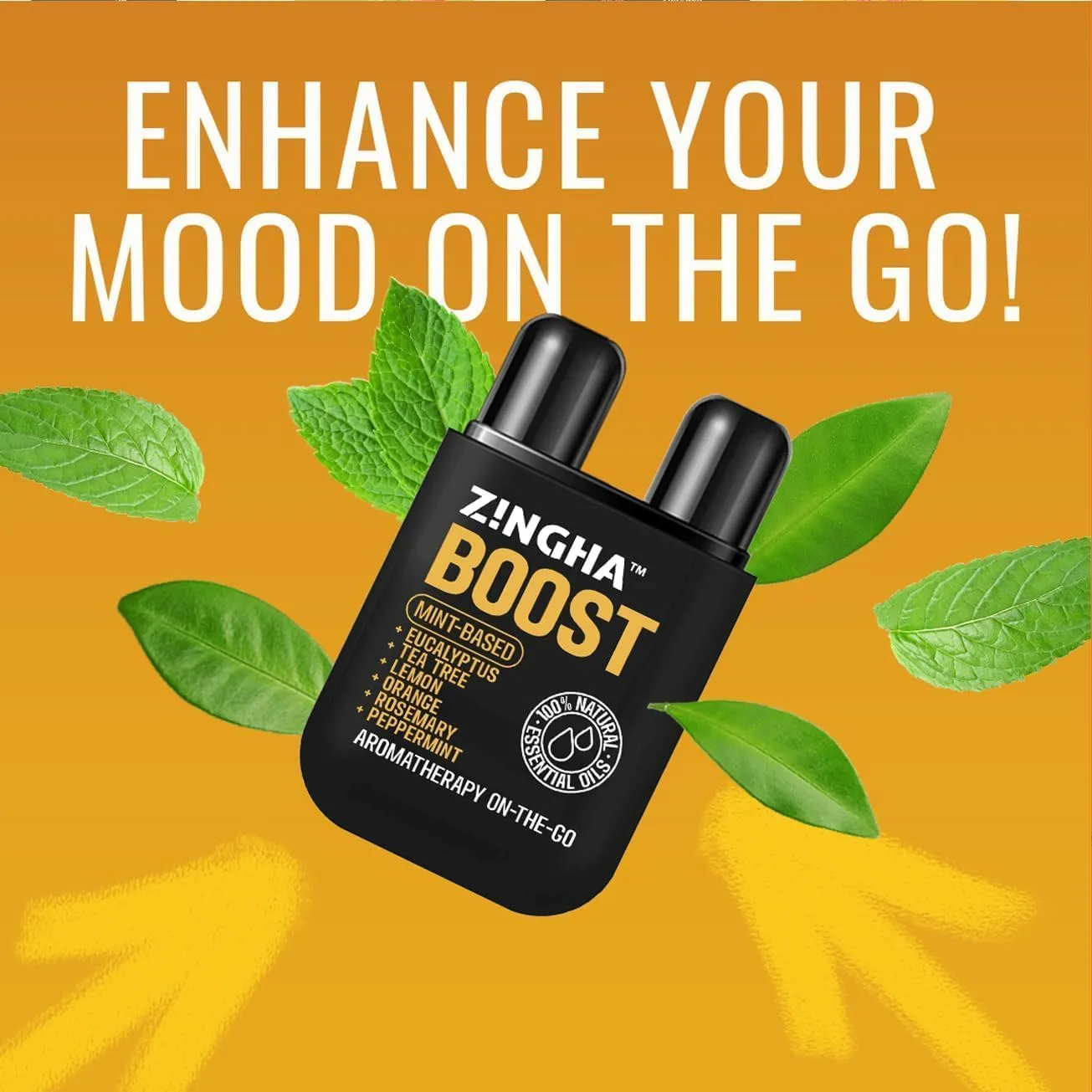 Natural Aromatherapy Nasal Stick – Boost Focus & Enhance Breathing | Portable Sinus Relief & Relaxation Nasal Inhaler Stick | Intake Breathing Essential Oil Blend for Stress and Congestion