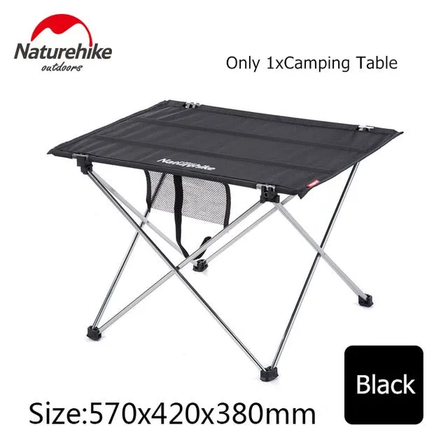 Naturehike Collapsible Lightweight Aluminum Portable Roll Up Outdoor Folding Camping Table Patio Metal Foldable Picnic Table