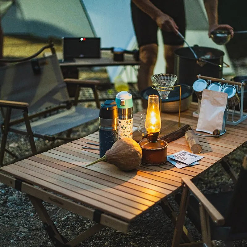 Naturehike Outdoor folding egg roll table - Beech