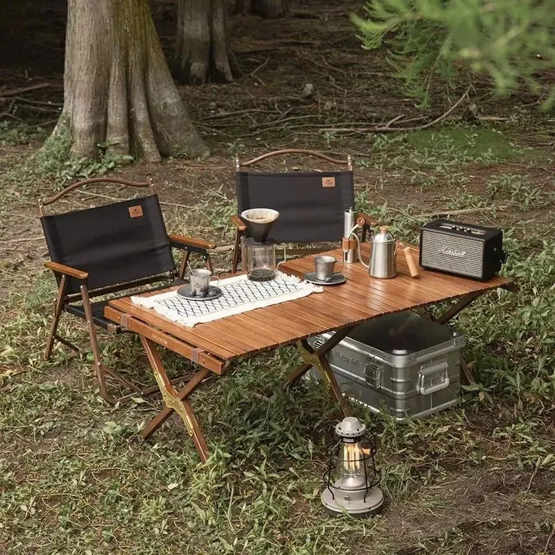 Naturehike Outdoor folding egg roll table - Beech