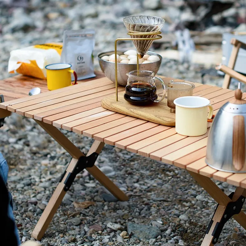 Naturehike Outdoor folding egg roll table - Beech