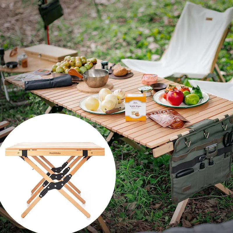 Naturehike Outdoor folding egg roll table - Beech