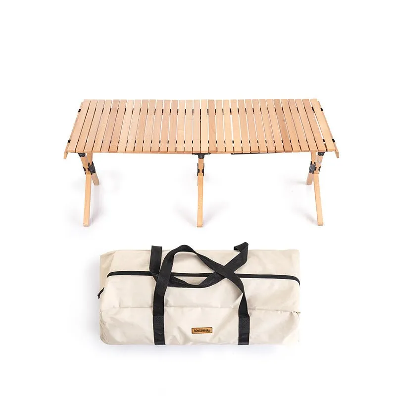 Naturehike Outdoor folding egg roll table - Beech