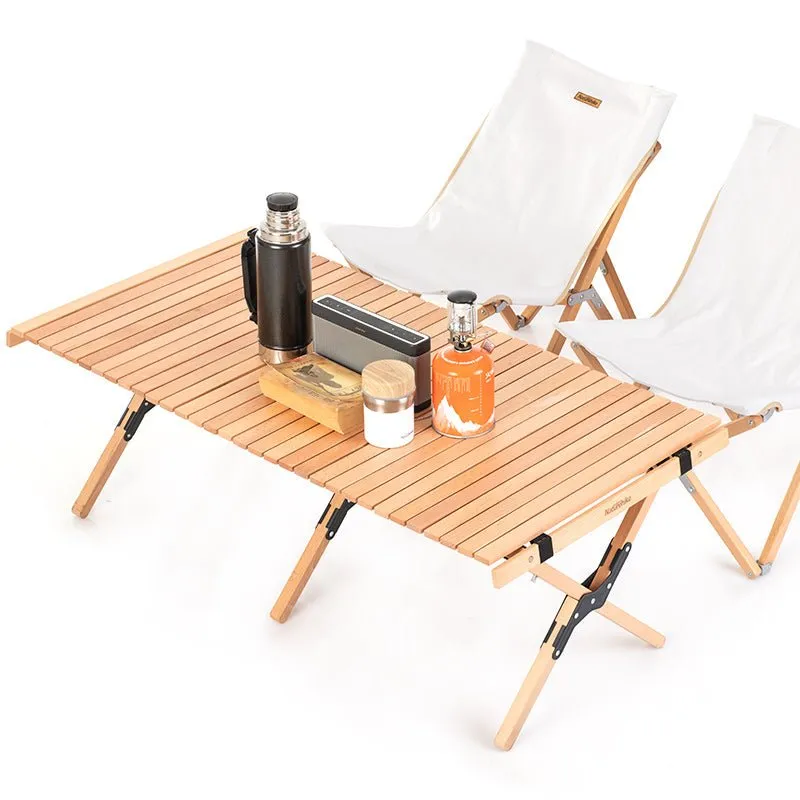 Naturehike Outdoor folding egg roll table - Beech