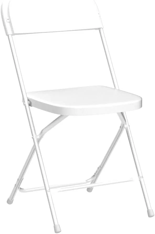 Nazhura Foldable Folding Chairs Plastic Outdoor/Indoor 650LB Weight Limit (White, 20 Pack)