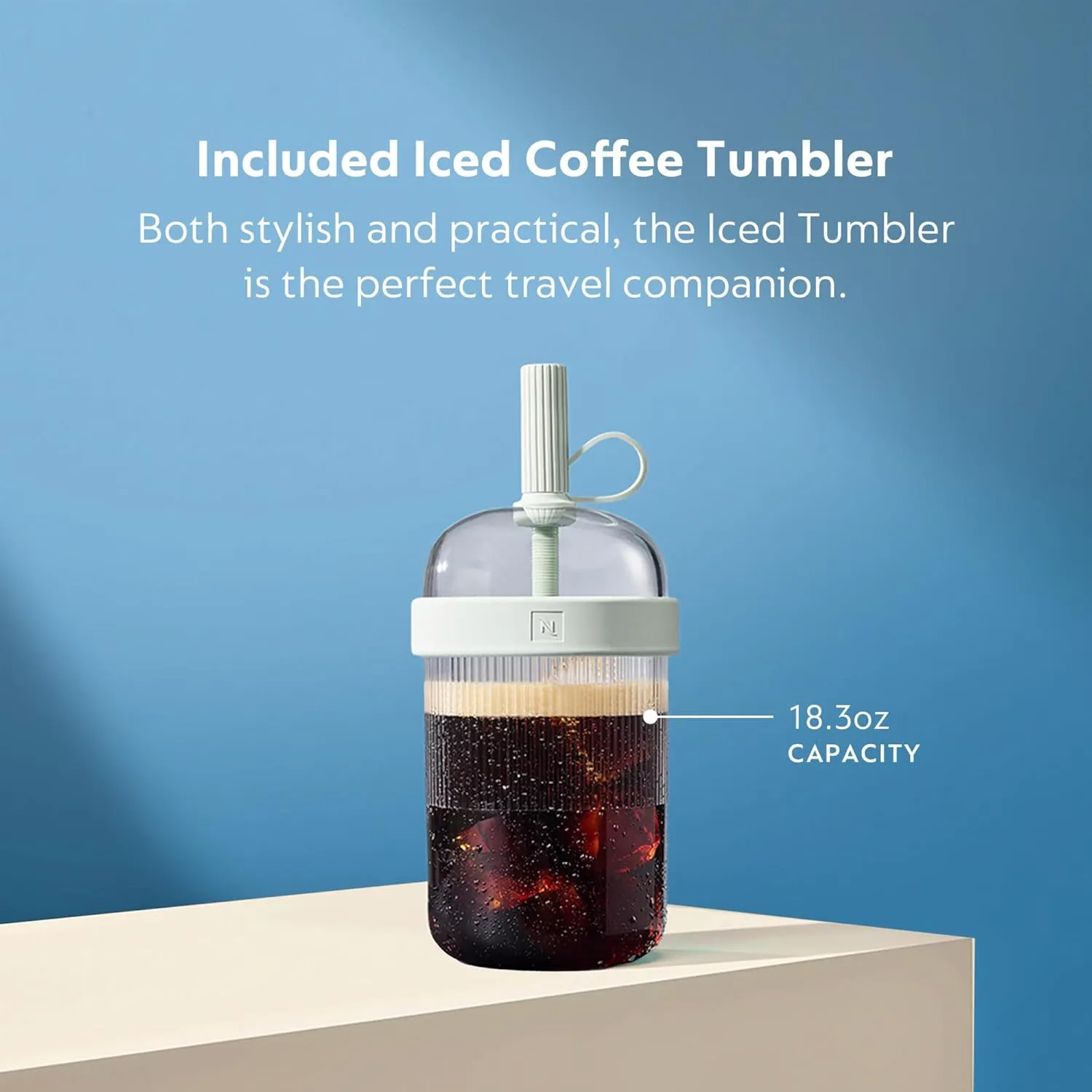 Nespresso Vertuo Pop  Cold Value Added Bundle by De'Longhi, Liquorice Black