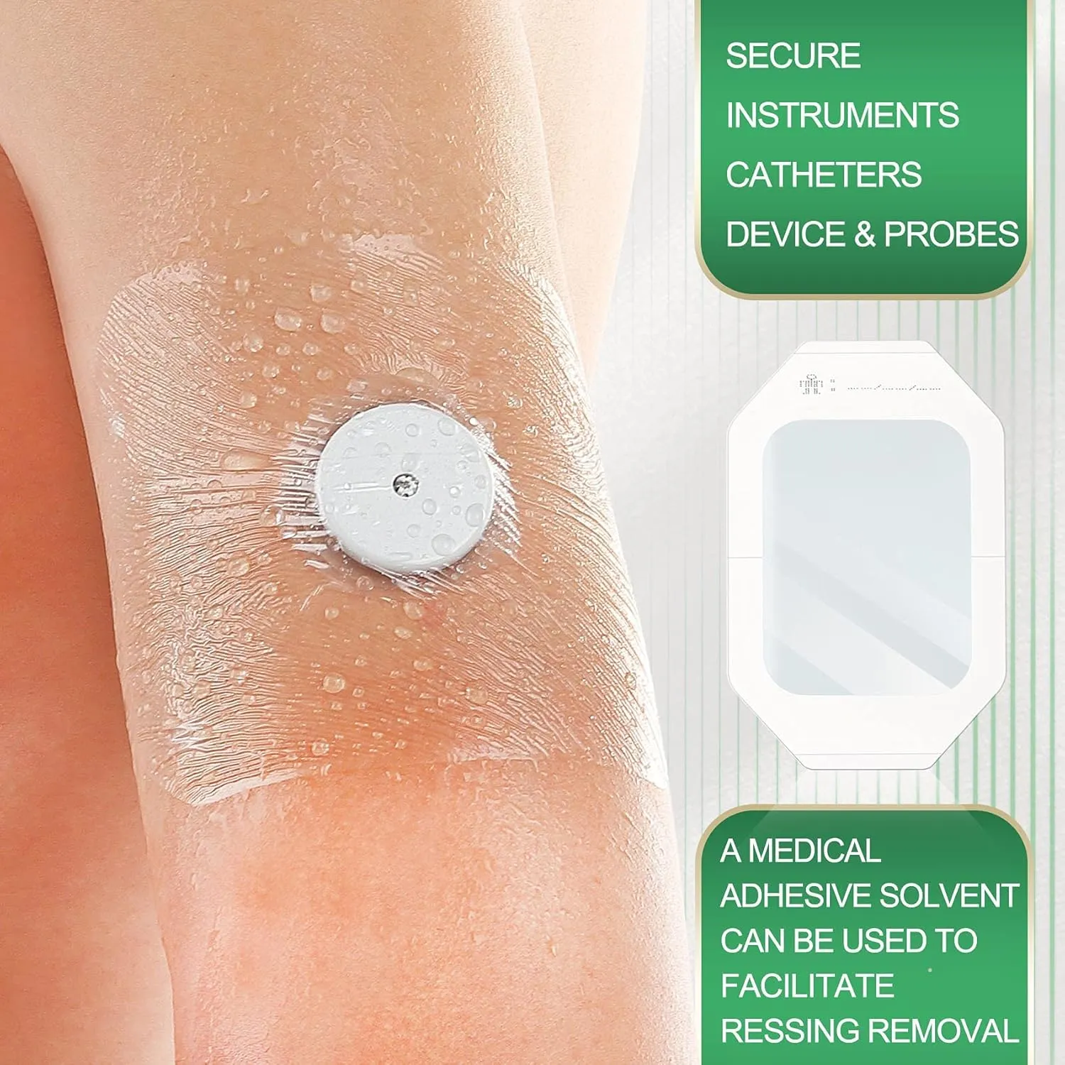NeuHeils Transparent Film Dressing 4''x4.75'', 50 Packs, Large Waterproof Wound Cover Bandage, Post Surgical Shower or IV Shield, Tattoo Aftercare Bandage, Adhesive Patch 4 x 4 3/4 Inch