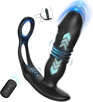 Newly Portable Multi-Function Prostrate Device and Remote Control one-Touch Recovery Portable Soft Silicone Non-deformable Strongly Silent Couple Waterproof Men Ladies Gift Pleasure f2gf3