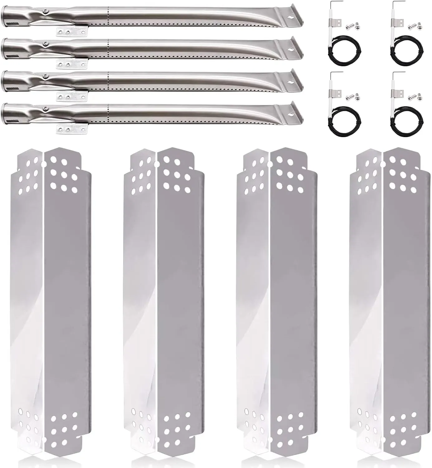 Nexgrill Grill Replacement Parts for 4 Burner 720-0830H, 720-0888, 720-0888N - Burner Tubes, Heat Shield Tent Plates, Igniters Kit for Home Depot 720-0830H