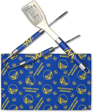 NORTHWEST NBA 3 Piece BBQ Grill Set - Spatula, Tongs and Towel, Scatter Print