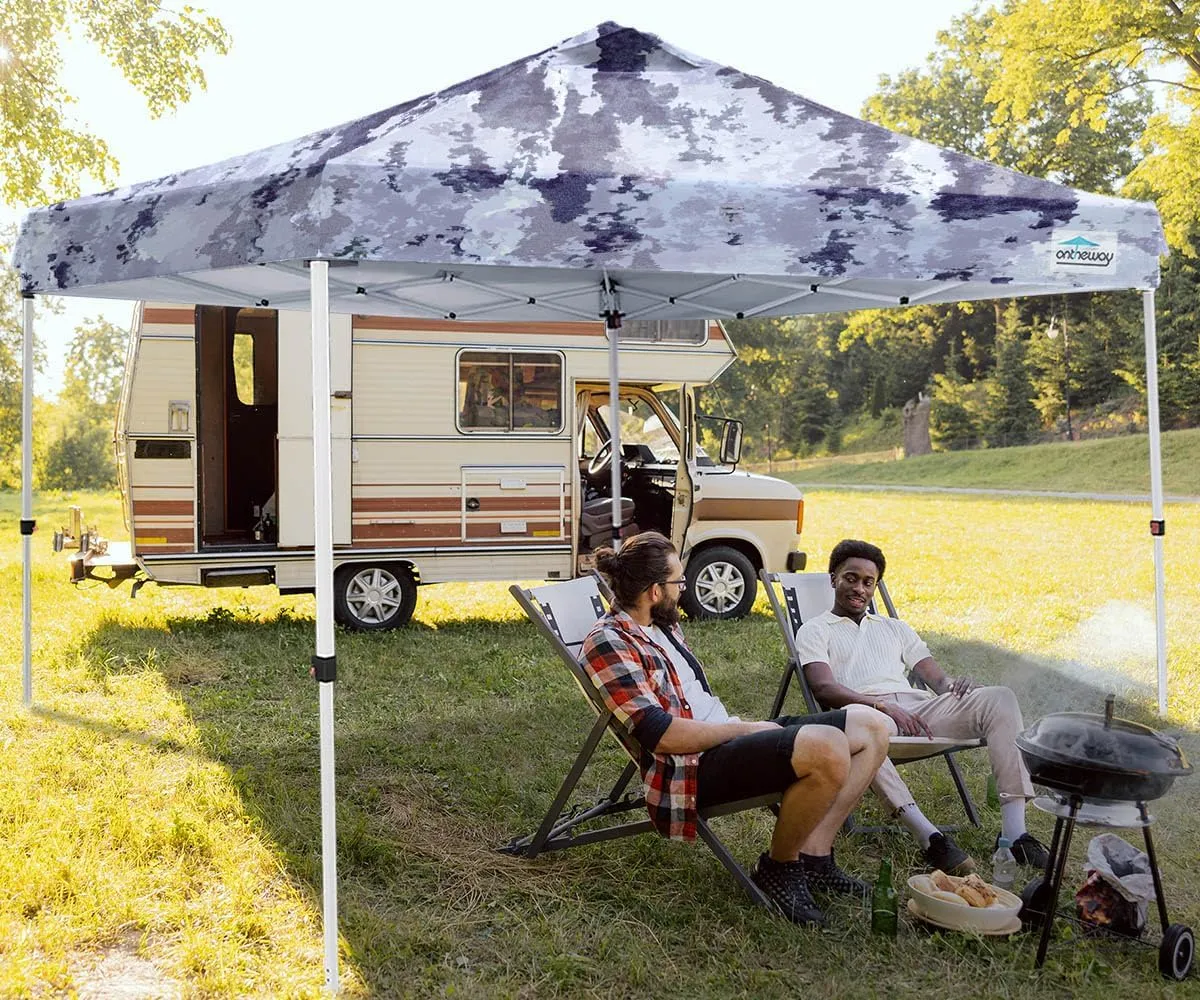 Ontheway 10x10 Replacement Canopy Top Cover, Pop Up Canopy Tent with Air Vent (Camouflage)