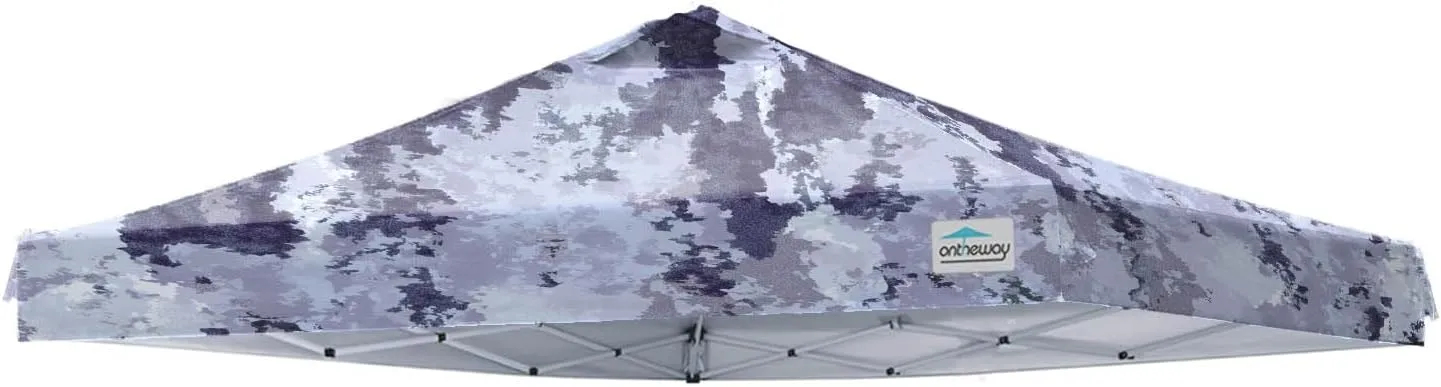 Ontheway 10x10 Replacement Canopy Top Cover, Pop Up Canopy Tent with Air Vent (Camouflage)