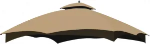 ontheway Replacement Canopy Top for Lowe's Allen Roth 10X12ft Gazebo #GF-12S004B-1 (Khaki)