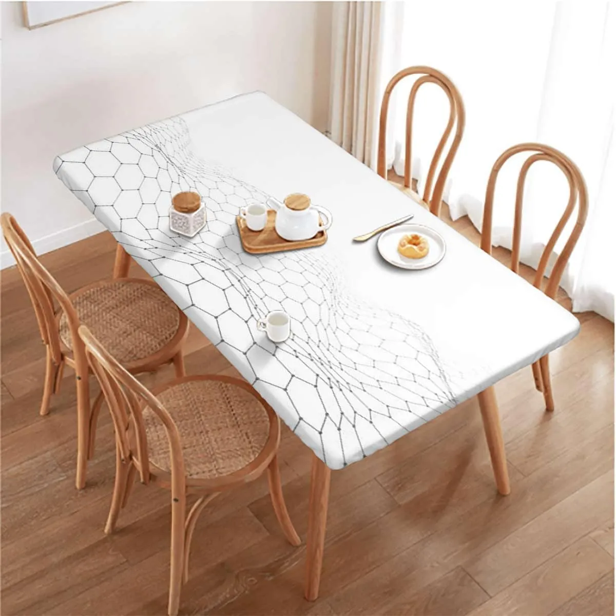 OOzie Gray Folding Table Cover Crocodile Leather Pattern Material Fashion Design Folding Table Cover Rectangle Polyester ?Tablecloth for Picnic Party Animal Fits up 5 Foot Tables