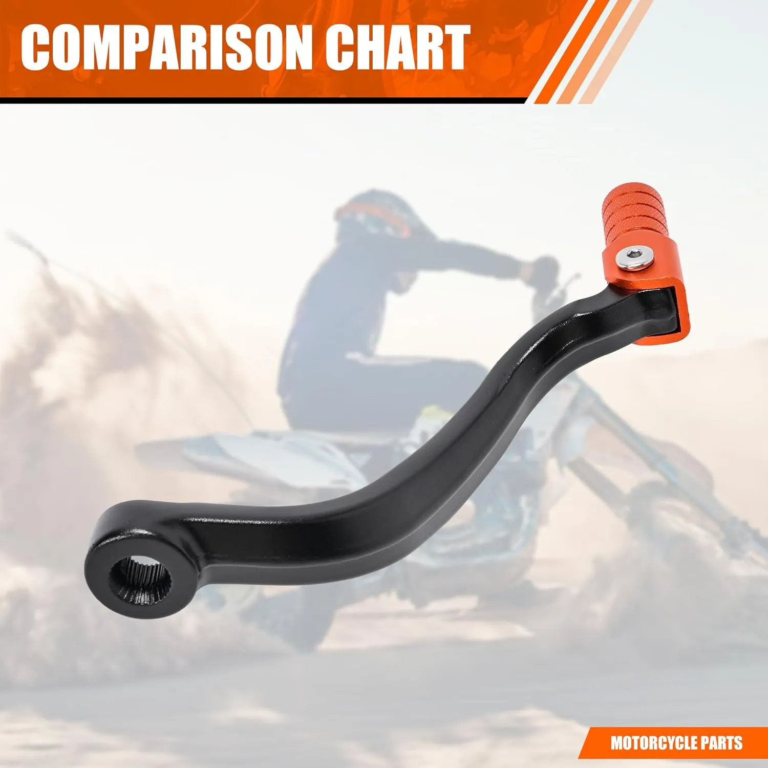 Orange Aluminum Folding Gear Forged Shift Lever Compatible with KTM KTM 205 SXF/XCF 2012,250/350 EXCF,XC-FW,EXC/XCW,250/350 EXC-F 2017-2019,See Fitment