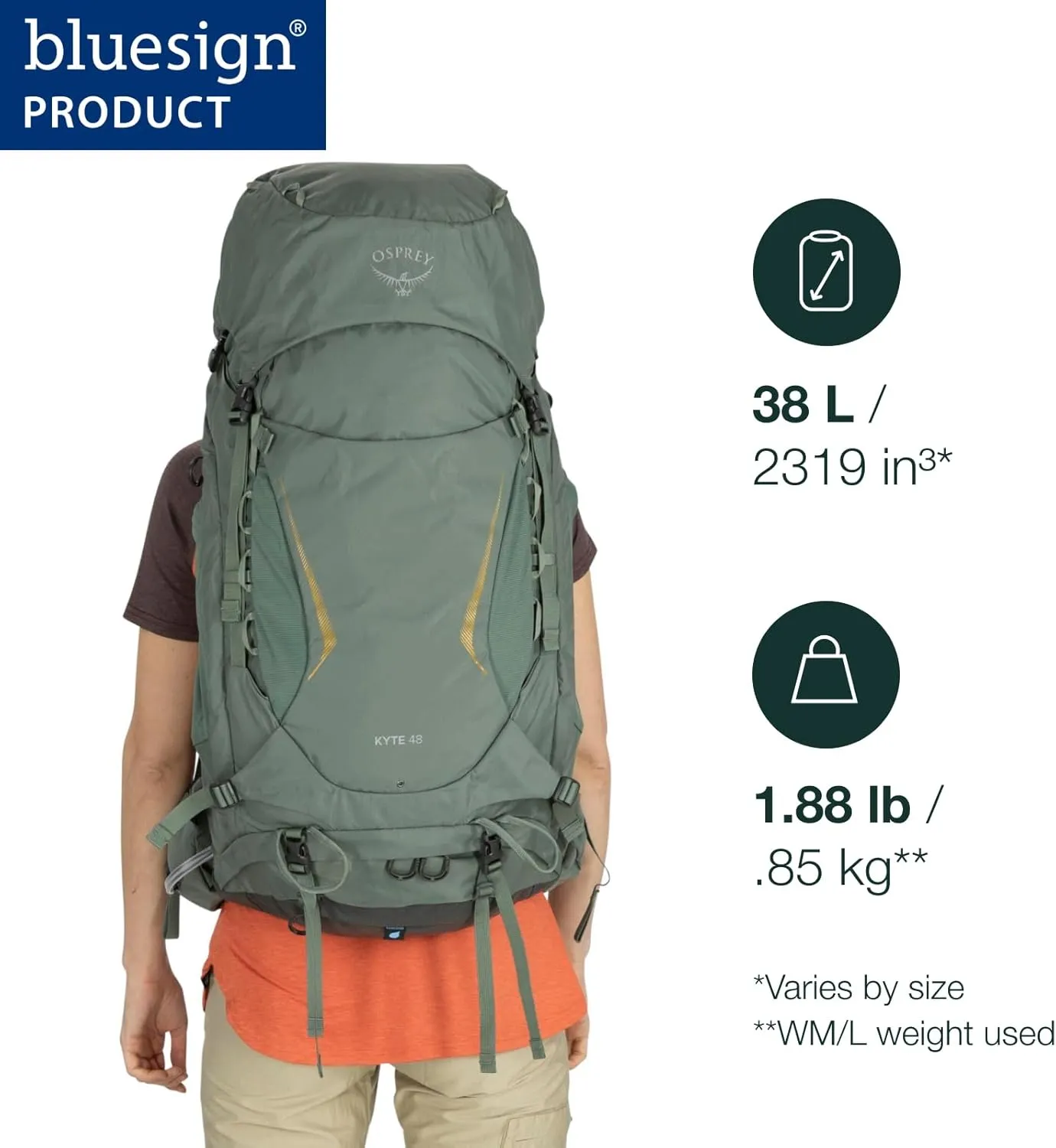 Osprey Kyte 38L Women's Backpacking Backpack with Hipbelt