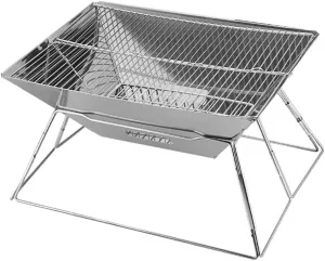 Outdoor BBQ Grill Cooking Stainless Steel Folding Camping Grill for Camping Picnic BBQ Grill for Outdoor