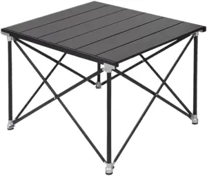 Outdoor Camping Folding Table Liftable Picnic Aluminum Alloy Table Suitable Extra Wide Tabletop Portable Ultralight Table for Picnic(Dark)