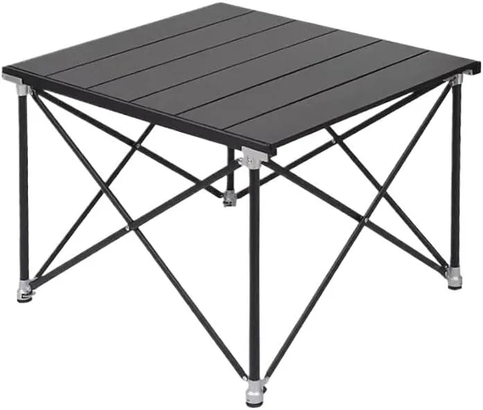 Outdoor Camping Folding Table Liftable Picnic Aluminum Alloy Table Suitable Extra Wide Tabletop Portable Ultralight Table for Picnic(Dark)