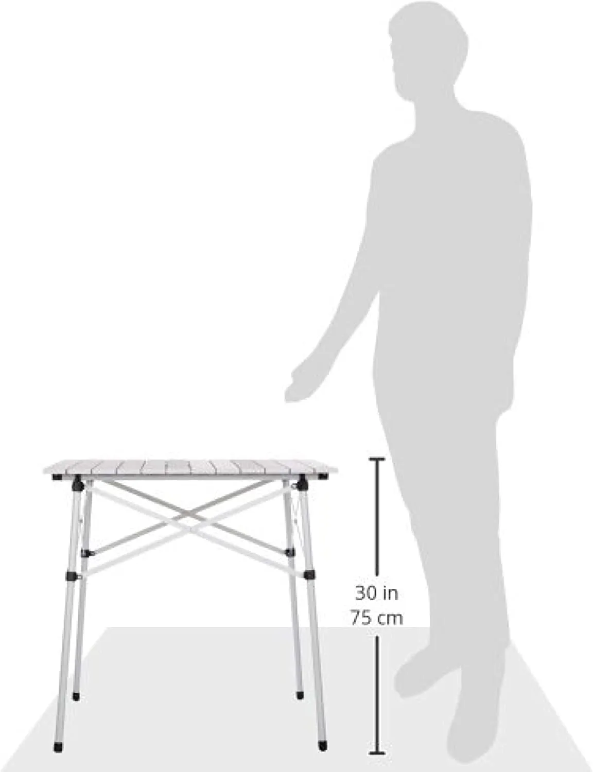 Outdoor Compact Folding Table, Sturdy Aluminum Camping Table with Snap-Together Design, 4 Seats & Carry Bag Included; Great for Camping, Tailgating, Grilling & More