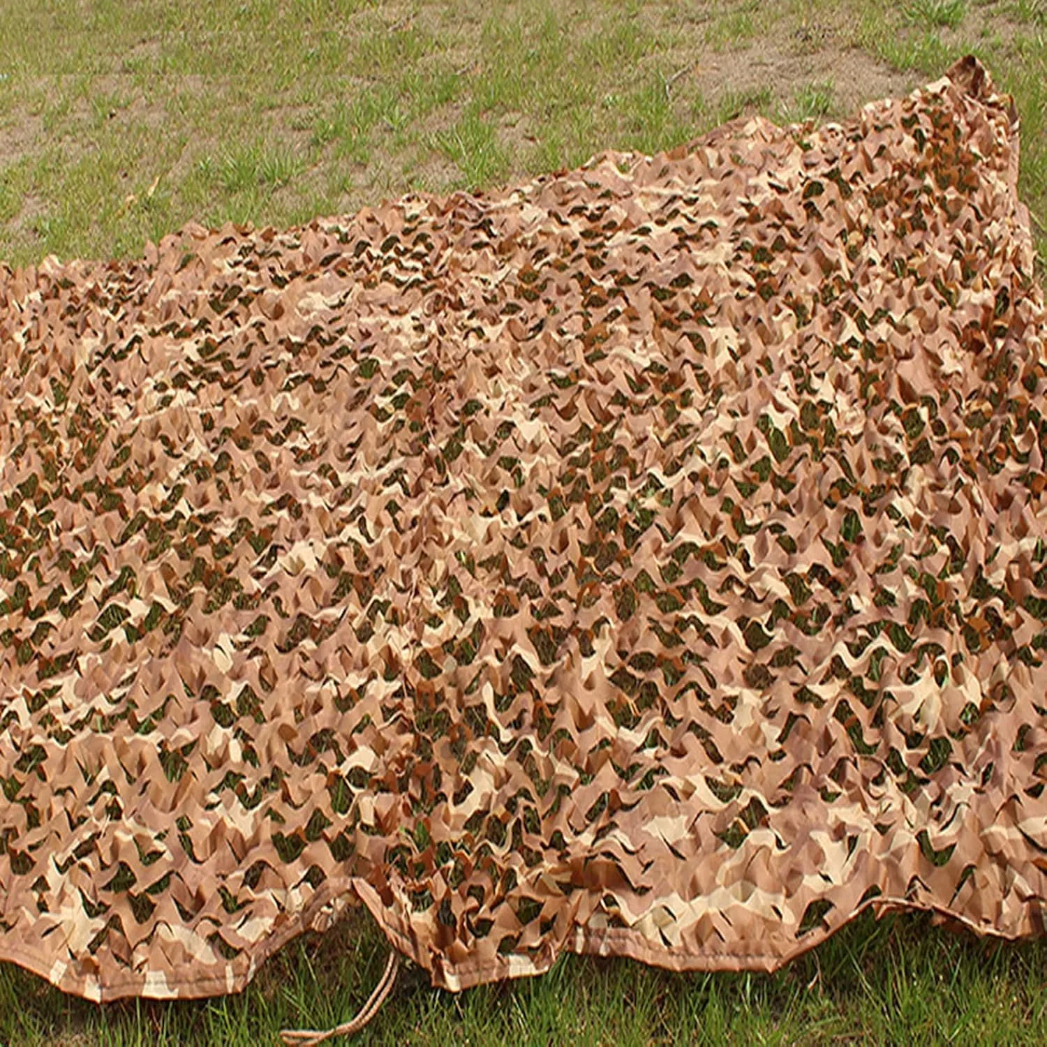 Outdoor Desert Camo Netting,Hunting Camouflage Net,Double Layer Army Blinds Nets,Multipurpose Sunshade Canopy,for Camping,Car Cover,Yard,Animal Observation,Shooting,Brown