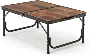 Outdoor Foldable Camping Table Aluminum Ultralight Outdoor Folding Desk BBQ Furniture for Hiking Travel BBQ, Large