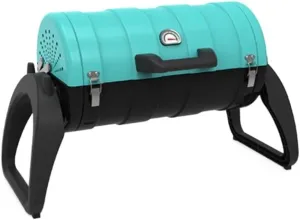 Outdoor Picnic Charcoal Grill Barbecue Portable BBQ Stainless Steel Folding BBQ Grill Camping Grill for Camping Cooking Outdoor Grill(Blue)