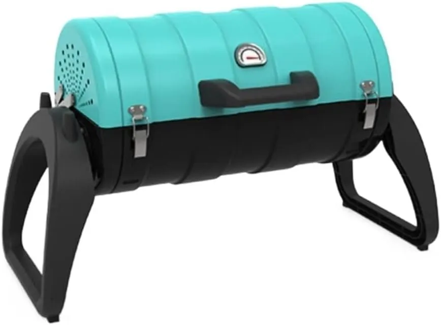 Outdoor Picnic Charcoal Grill Barbecue Portable BBQ Stainless Steel Folding BBQ Grill Camping Grill for Camping Cooking Outdoor Grill(Blue)