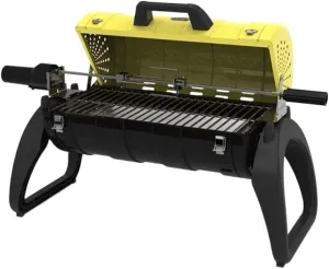 Outdoor Picnic Charcoal Grill Barbecue Portable BBQ Stainless Steel Folding BBQ Grill Camping Grill for Camping Cooking Outdoor Grill(Yellow)