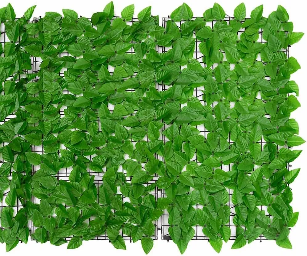Outdoor Privacy Screen with Green Leaves 236.2"x39.4" Balcony Garden Patio Shade Durable Polyethylene Fabric Sunlight Blocking Airflow Design for Outdoor Spaces