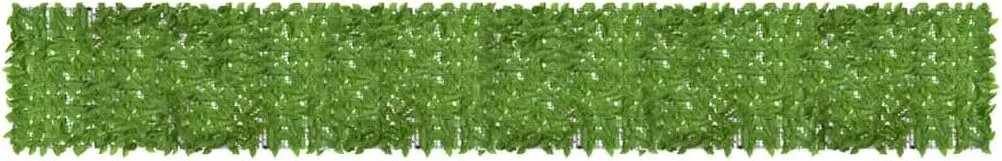 Outdoor Privacy Screen with Green Leaves 236.2"x39.4" Balcony Garden Patio Shade Durable Polyethylene Fabric Sunlight Blocking Airflow Design for Outdoor Spaces