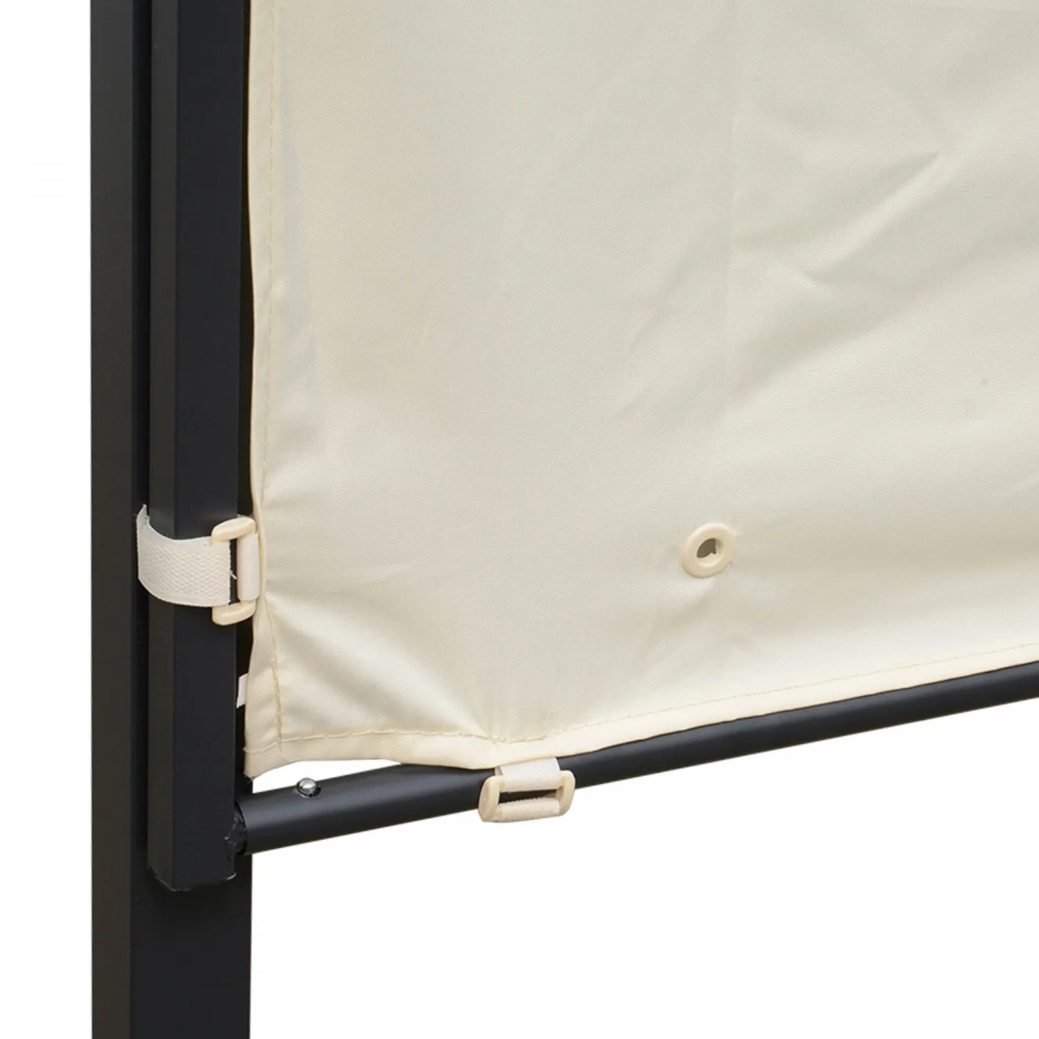 Outsunny 10x8ft Patio Metal Gazebo With Extendable Side Awning Outdoor Shelter Garden Sun Shade Cano|Outsunny 10x8pi Tonnelle De Terrasse En Metal Avec Auvent Lateral Extensible Abri Exterieur Jardin P