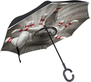 Oyihfvs Double Layer Inverted Umbrella, With C-Shaped Handle Windproof UV Proof Durable Parasol, For Men Women Outdoor Folding Rain Sun