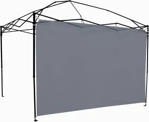 Ozark Trail Sun Wall / Shade Wall Sidewall for 10 x 10' Straight Leg Gazebo / Canopy / Tent, Dark Grey (Sun Wall Accessory Only. Gazebo Not Included.)