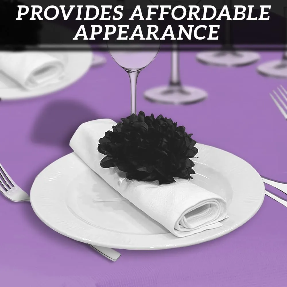 PARTY BARGAINS 5 Disposable Table Covers - 54" X 54" Purple Table Cover, 3 Ply Paper & Plastic Tablecloth
