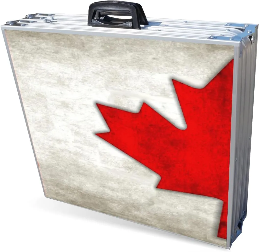 PARTYPONG 8-Foot Folding Beer Pong Table - Oh Canada Edition (Base Model)