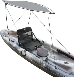 Pelican Kayak Canopy - Water Resistant - UPF 20 Sun Protection - Fits on Most Kayaks - Grey