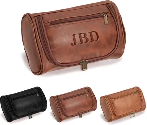 Personalized Toiletry Bag For Men, Husband, Boyfriend, Dad Capacity Leather Travel Dopp Kit Handcrafted Engraved Custom Name Unique Gift For Birthday| Anniversary| Fathers Day| Wedding Groomsmen Gifts