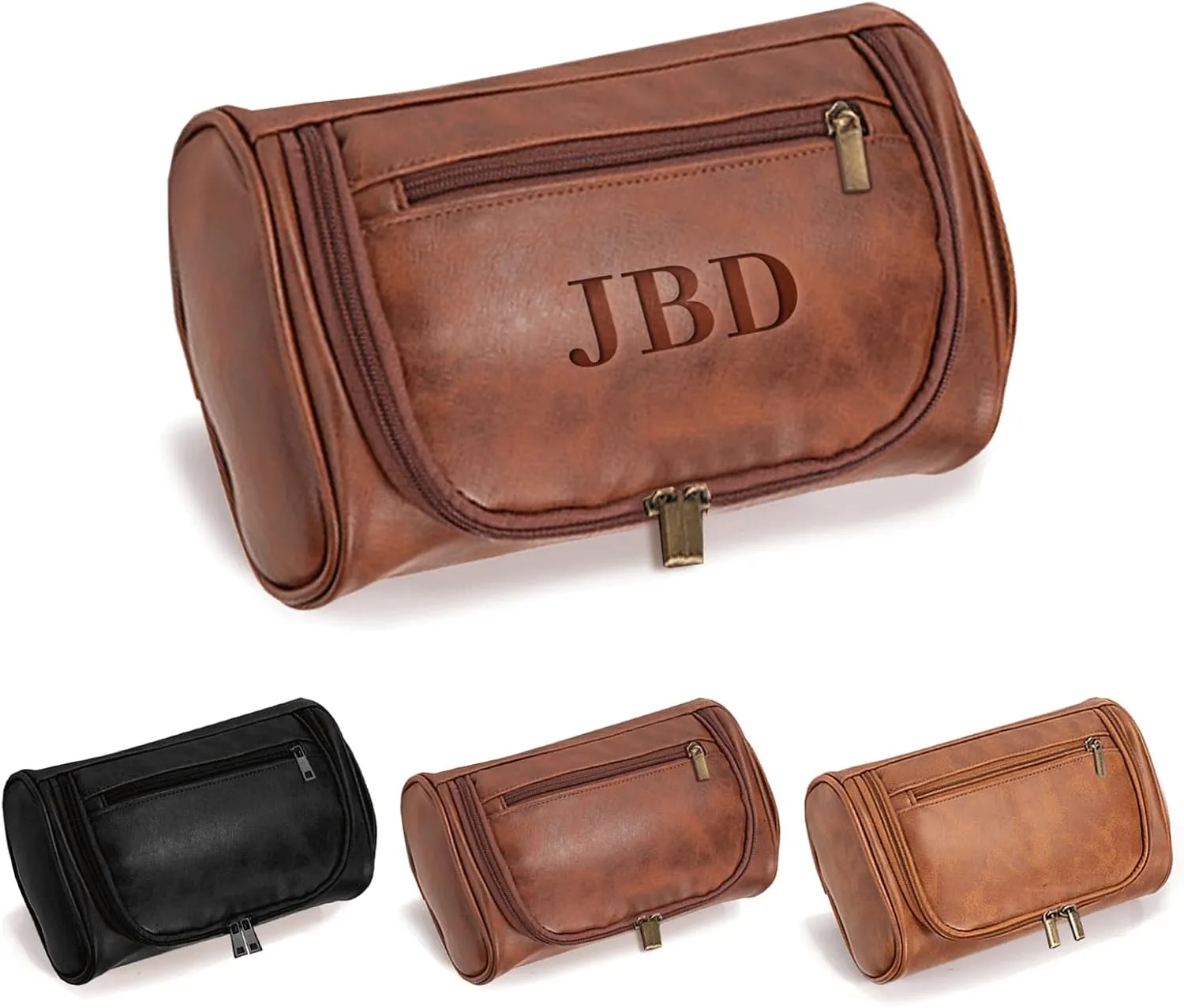 Personalized Toiletry Bag For Men, Husband, Boyfriend, Dad Capacity Leather Travel Dopp Kit Handcrafted Engraved Custom Name Unique Gift For Birthday| Anniversary| Fathers Day| Wedding Groomsmen Gifts