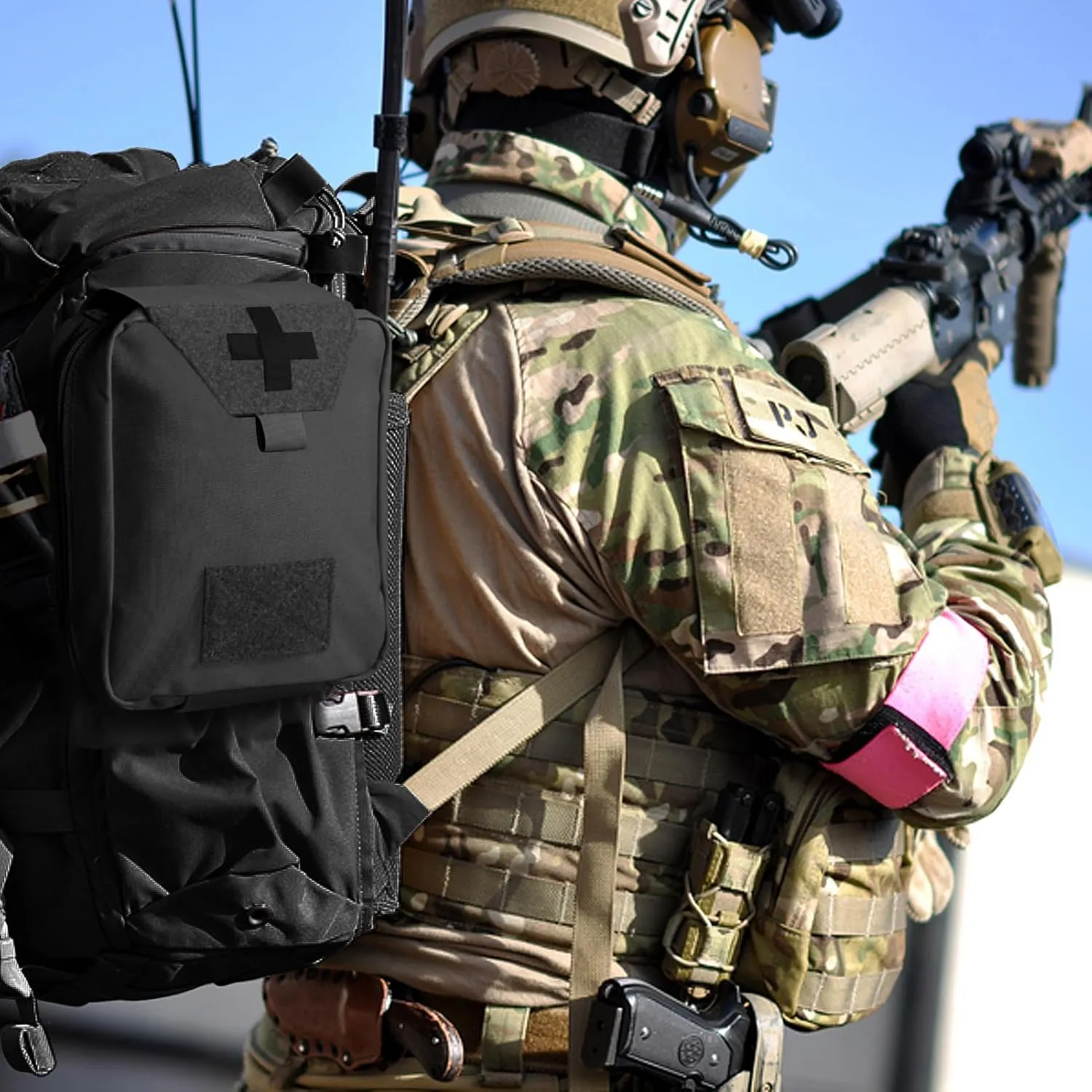 PETAC GEAR Tactical Rip Away Medical IFAK Pouch Tear Off First Aid EDC Pouches Molle & Belt Outdoor Emergency Survival Bag