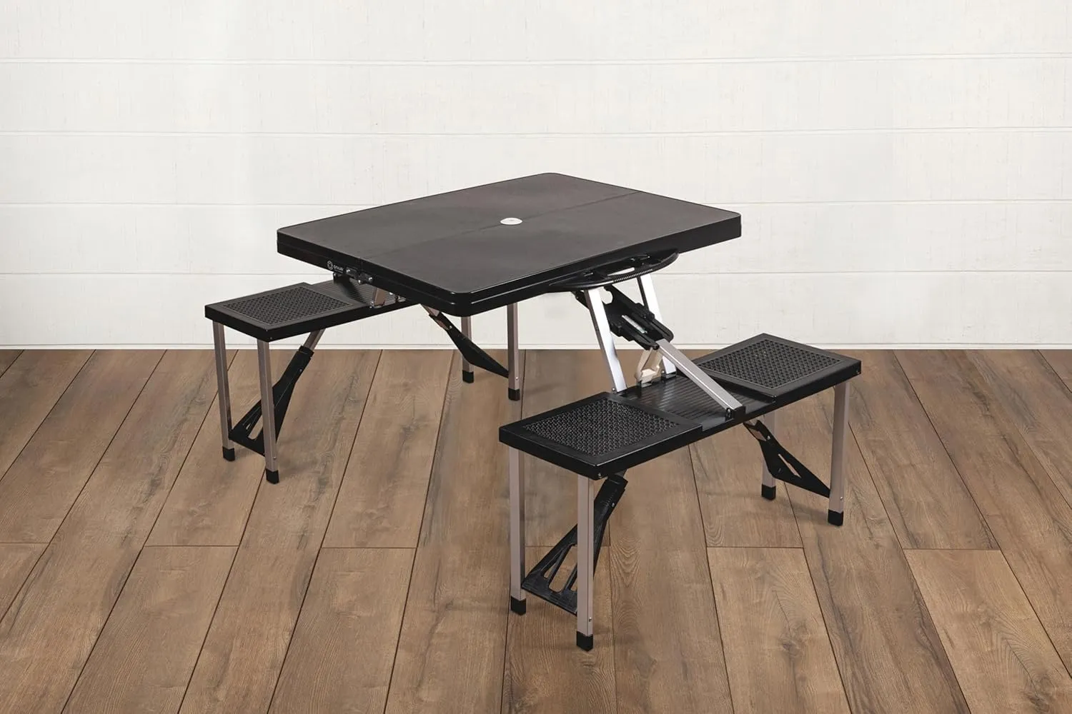 PICNIC TIME NFL Picnic Table Portable Folding Table with Seats and Umbrella