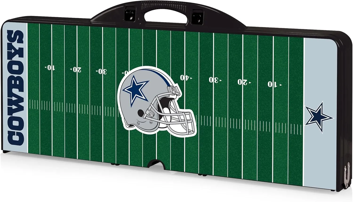 PICNIC TIME NFL Picnic Table Portable Folding Table with Seats and Umbrella