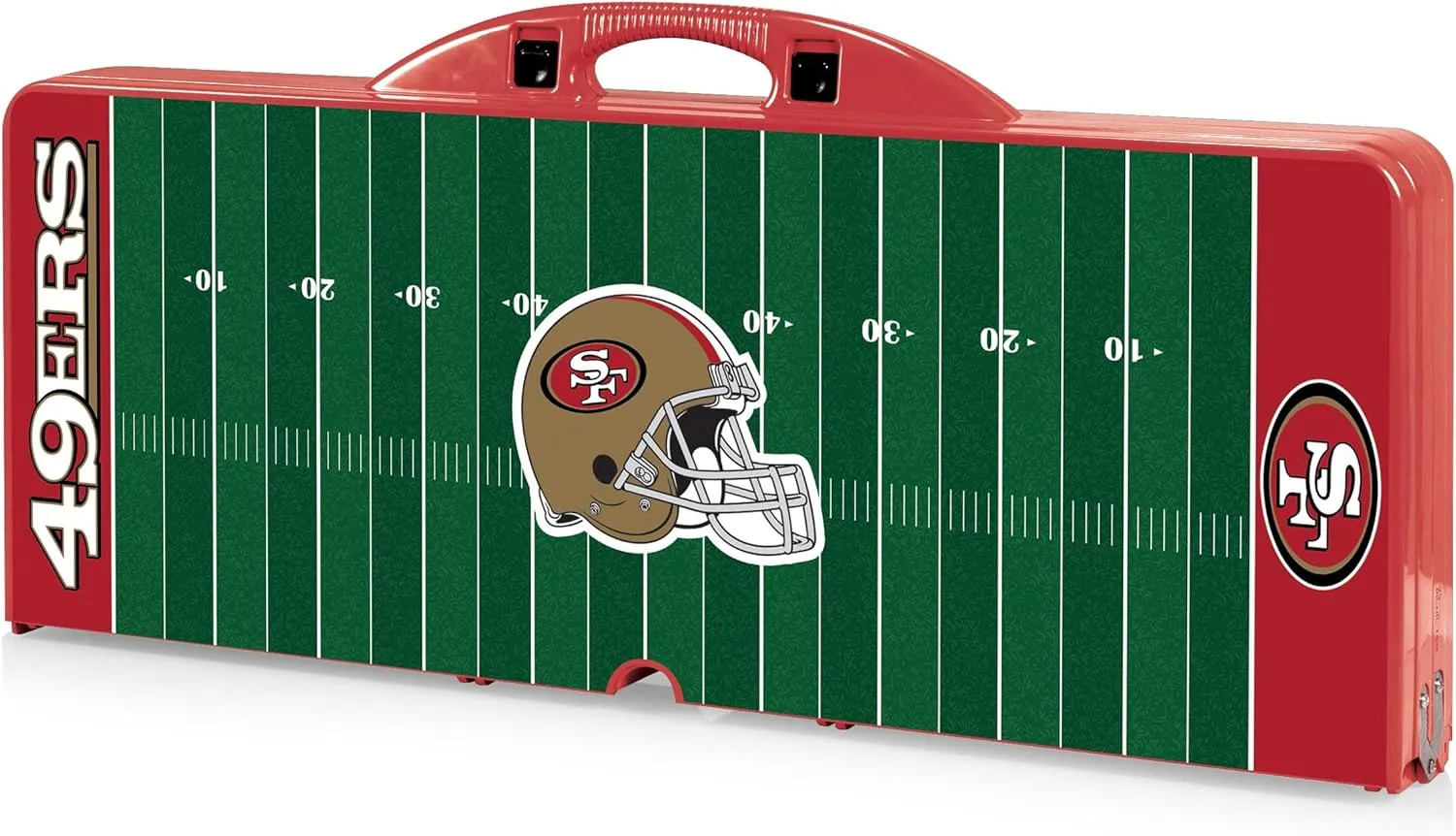 PICNIC TIME NFL Picnic Table Portable Folding Table with Seats and Umbrella