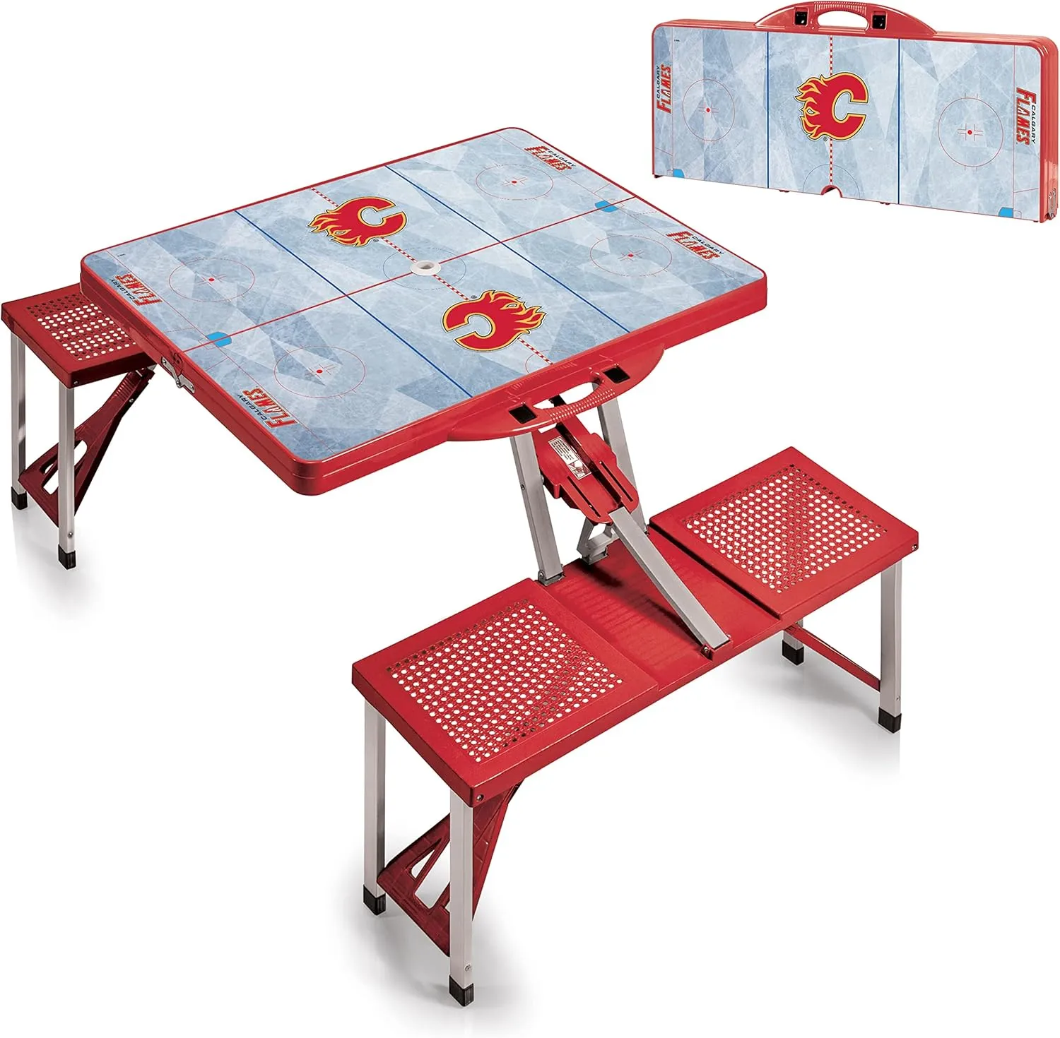 PICNIC TIME NHL Unisex-Adult NHL Picnic Table Portable Folding Table with Seats